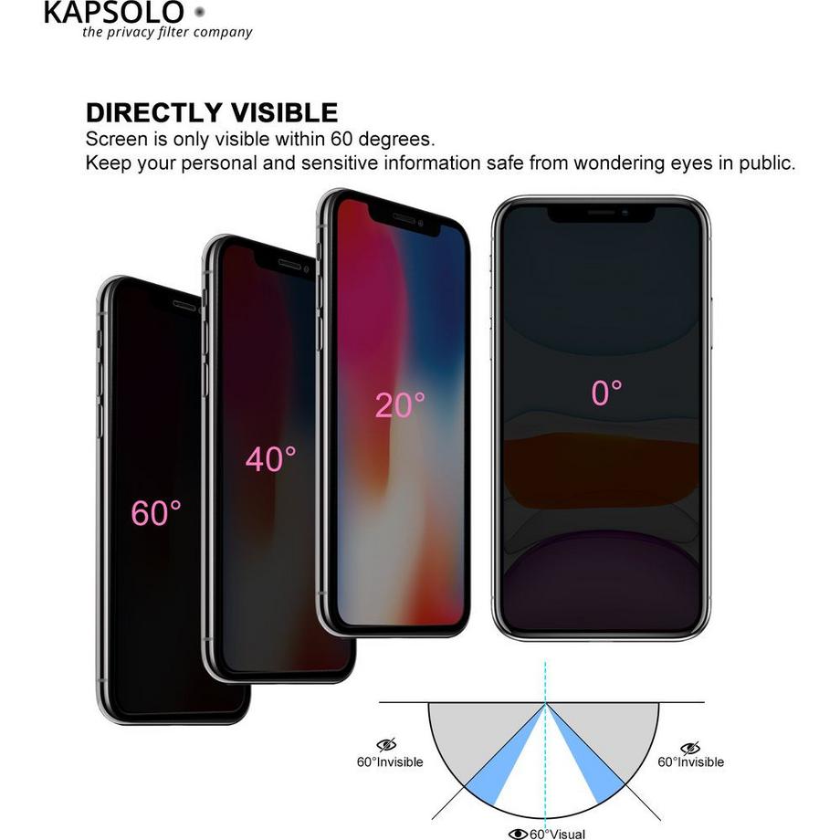 KAPSOLO  Privacy Schutzglas KAP30293 Apple iPhone 