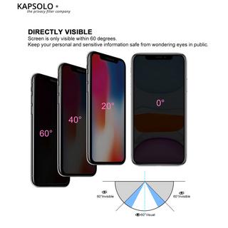 KAPSOLO  Blickschutzfilter Displayglas, vollflächiges gehärtetes Privacy Schutzglas / Temperglas mit abgerundete Kanten, schützen sie ihre sensiblen und privaten Daten vor unerwünschten Blicken für Apple iPhone 8 Plus 