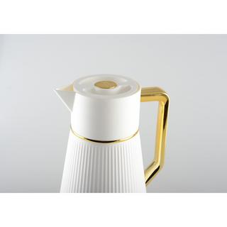 Aulica CAFETIERE BLANCHE AVEC ANSE DOREE 1L  