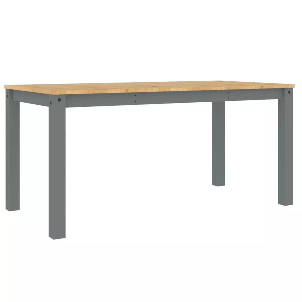 VidaXL - Table à manger bois de pin, One Size, Gris