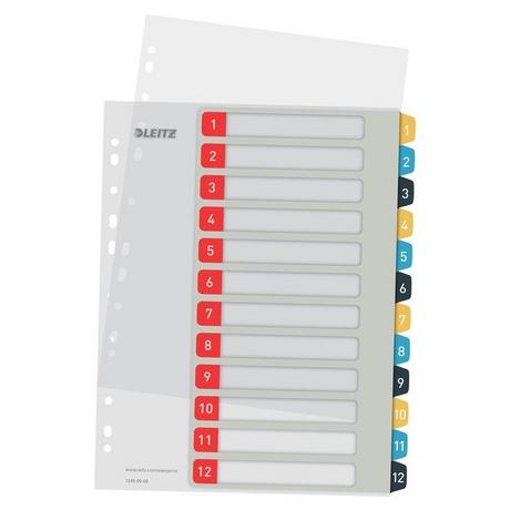 Leitz LEITZ Register Cosy PP multicolor A4 1248-00-00 Zahlen 1-12  