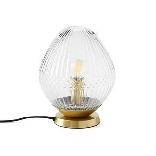 La Redoute Intérieurs Lampe à poser laiton et verre strié  