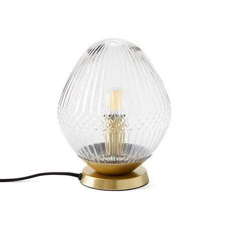 La Redoute Intérieurs Lampe à poser laiton et verre strié  