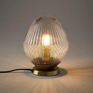 La Redoute Intérieurs Lampe à poser laiton et verre strié  