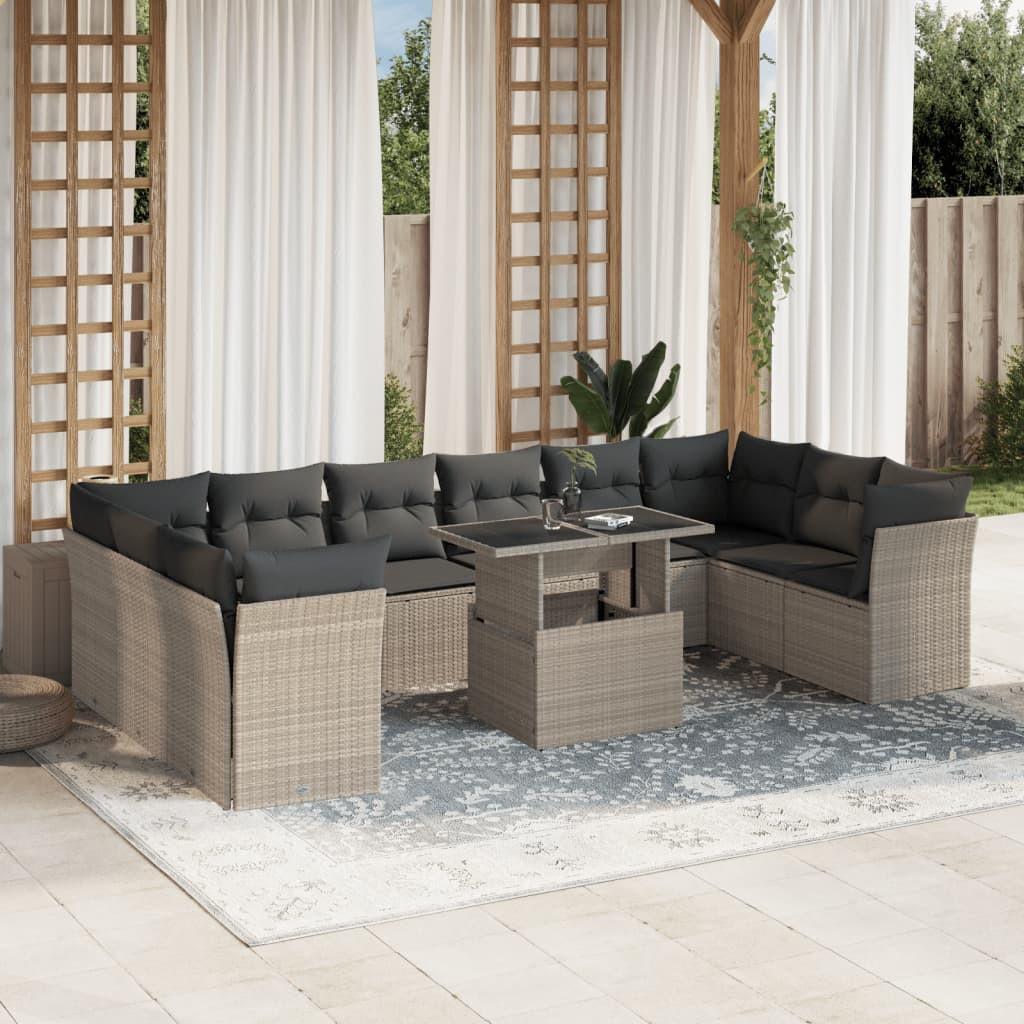 VidaXL set divano da giardino Polirattan  