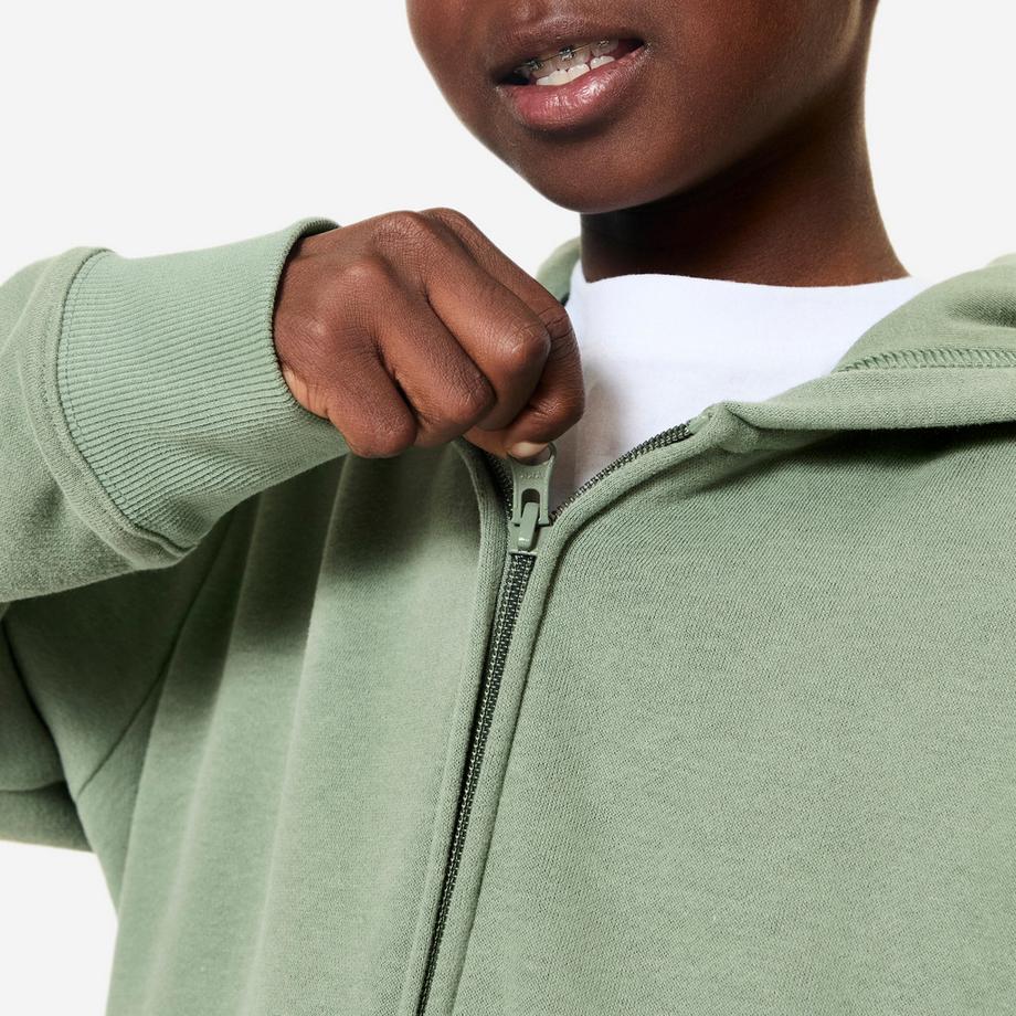 DOMYOS  Sweat-shirt enfant zippé coton 