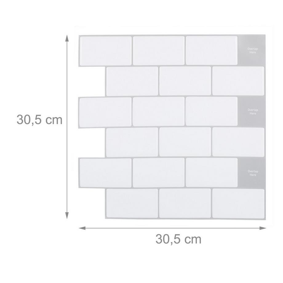 B2X U-Bahn-Fliesenaufkleber 10er-Set  