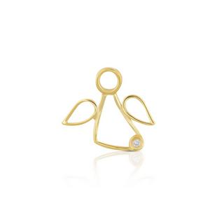 MUAU Schmuck  Engel Anhänger Gelbgold750 Diamant 0.0075ct. 13x15mm 