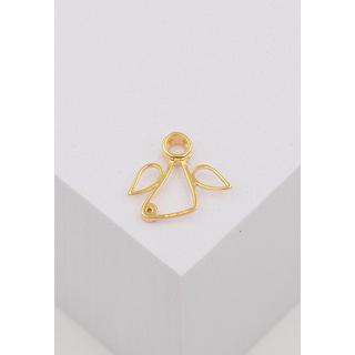 MUAU Schmuck  Engel Anhänger Gelbgold750 Diamant 0.0075ct. 13x15mm 