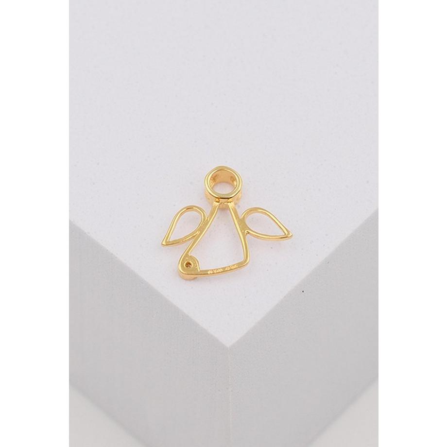 MUAU Schmuck  Engel Anhänger Gelbgold750 Diamant 0.0075ct. 13x15mm 