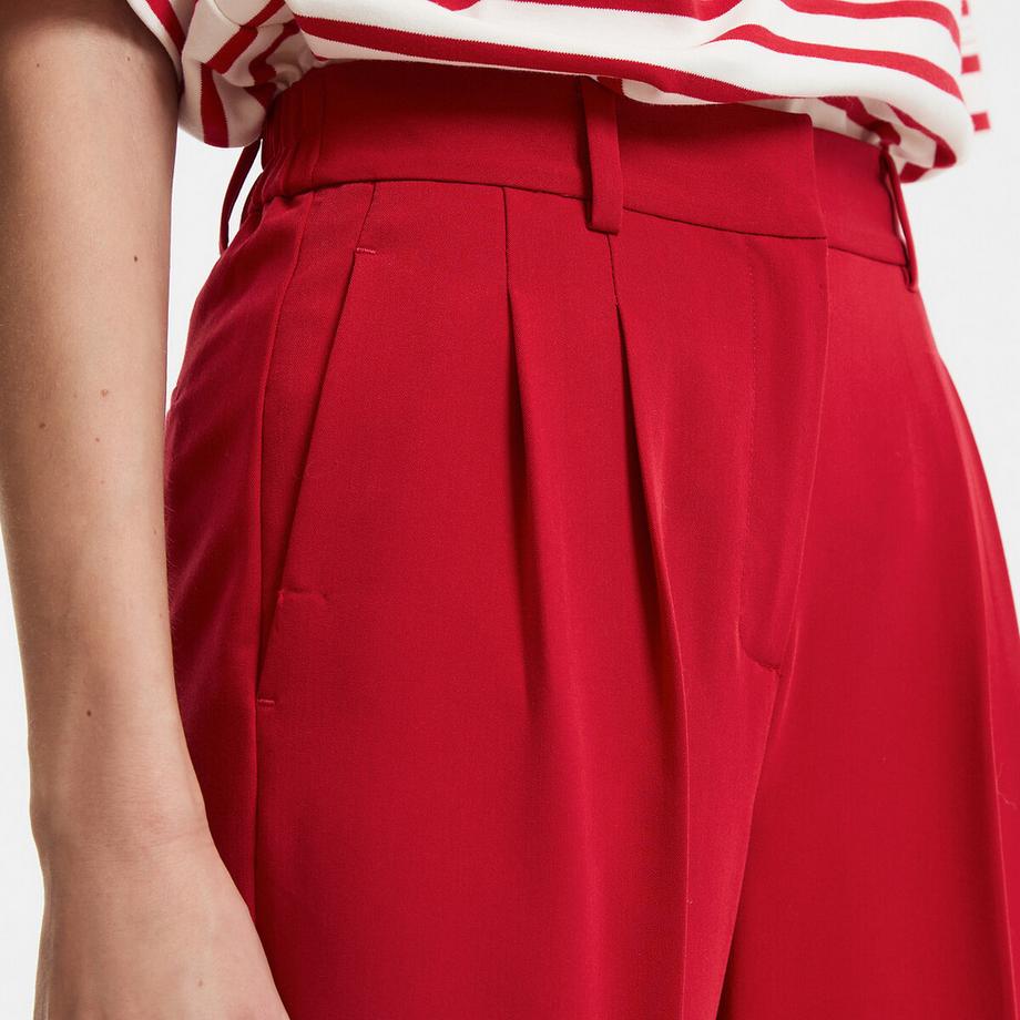 La Redoute Collections Weite Bundfaltenhose Knöchellang  