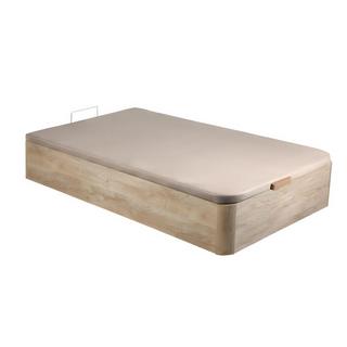 Vente-unique Ensemble 90 x 190 cm sommier coffre naturel clair + matelas mémoire de forme ép.15cm - PELOPS de DREAMEA  