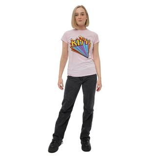 KISS Logo Sternmuster Kurzarm T-Shirt  