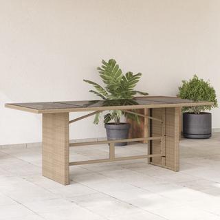 VidaXL Table de jardin rotin synthétique  