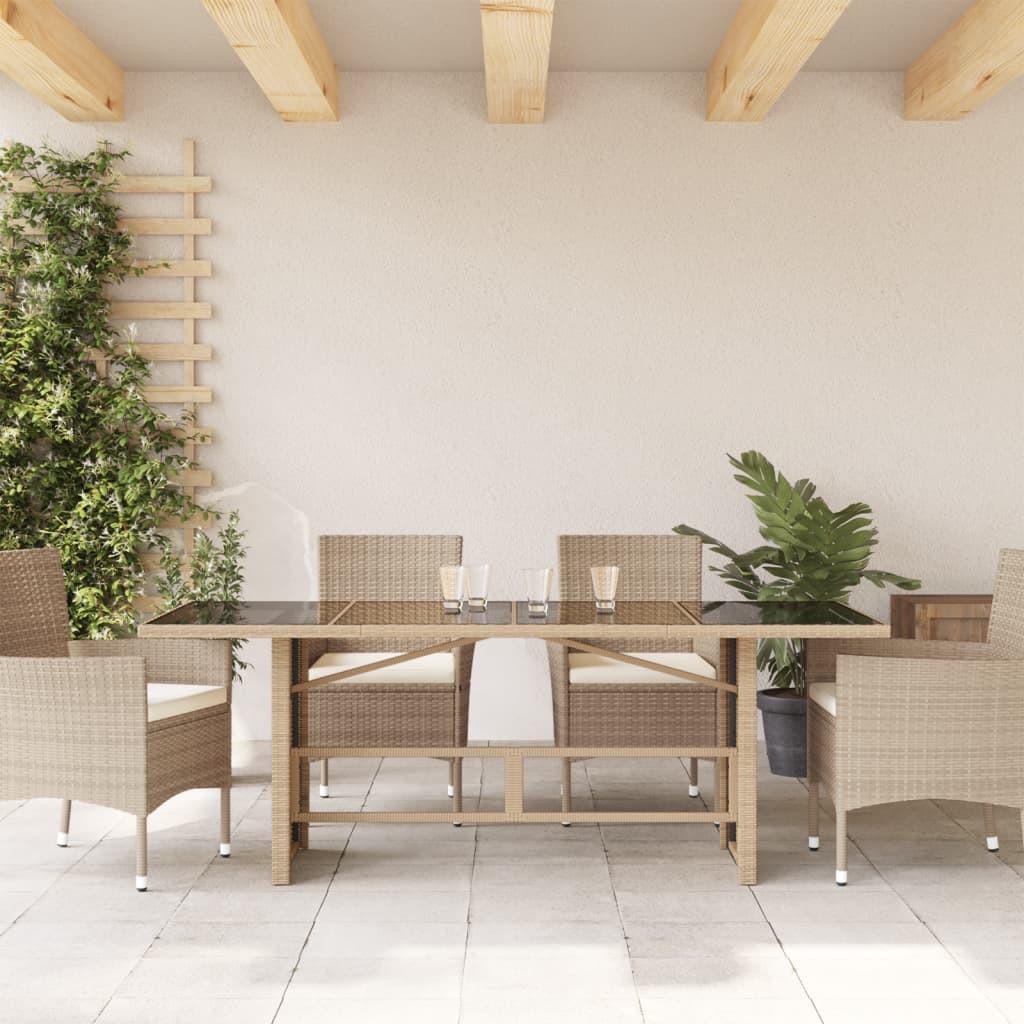 VidaXL Table de jardin rotin synthétique  