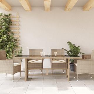 VidaXL Table de jardin rotin synthétique  