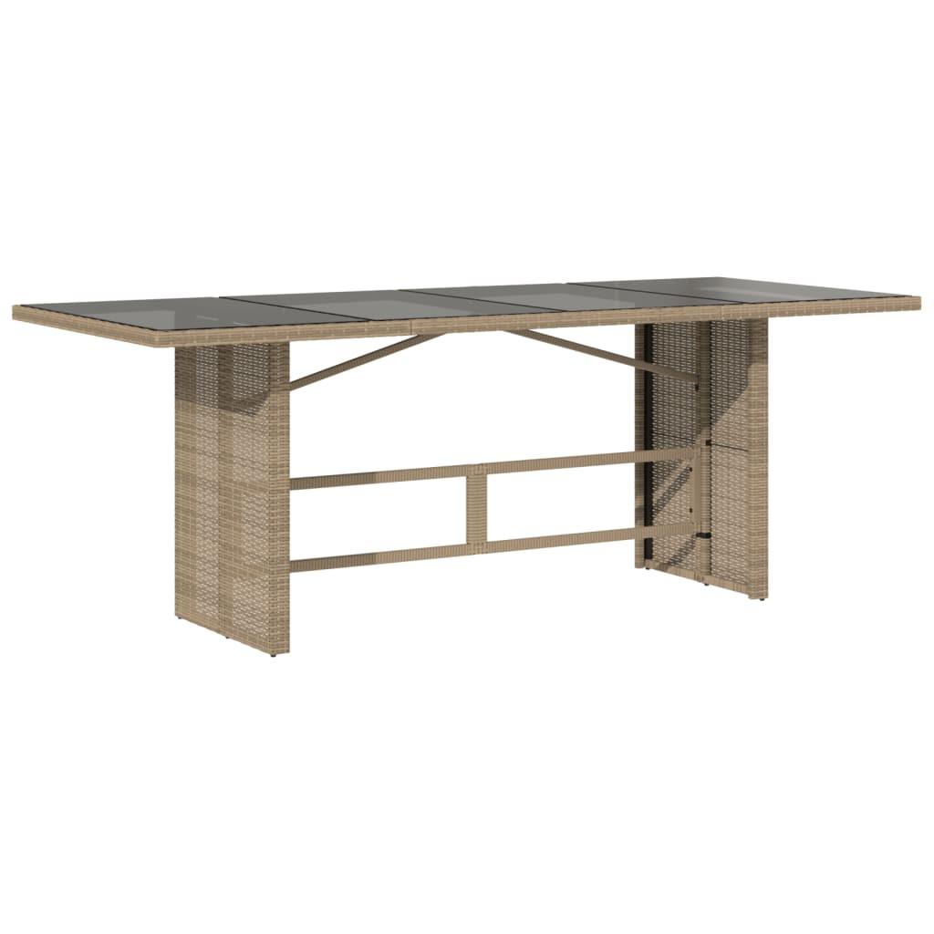 VidaXL Table de jardin rotin synthétique  