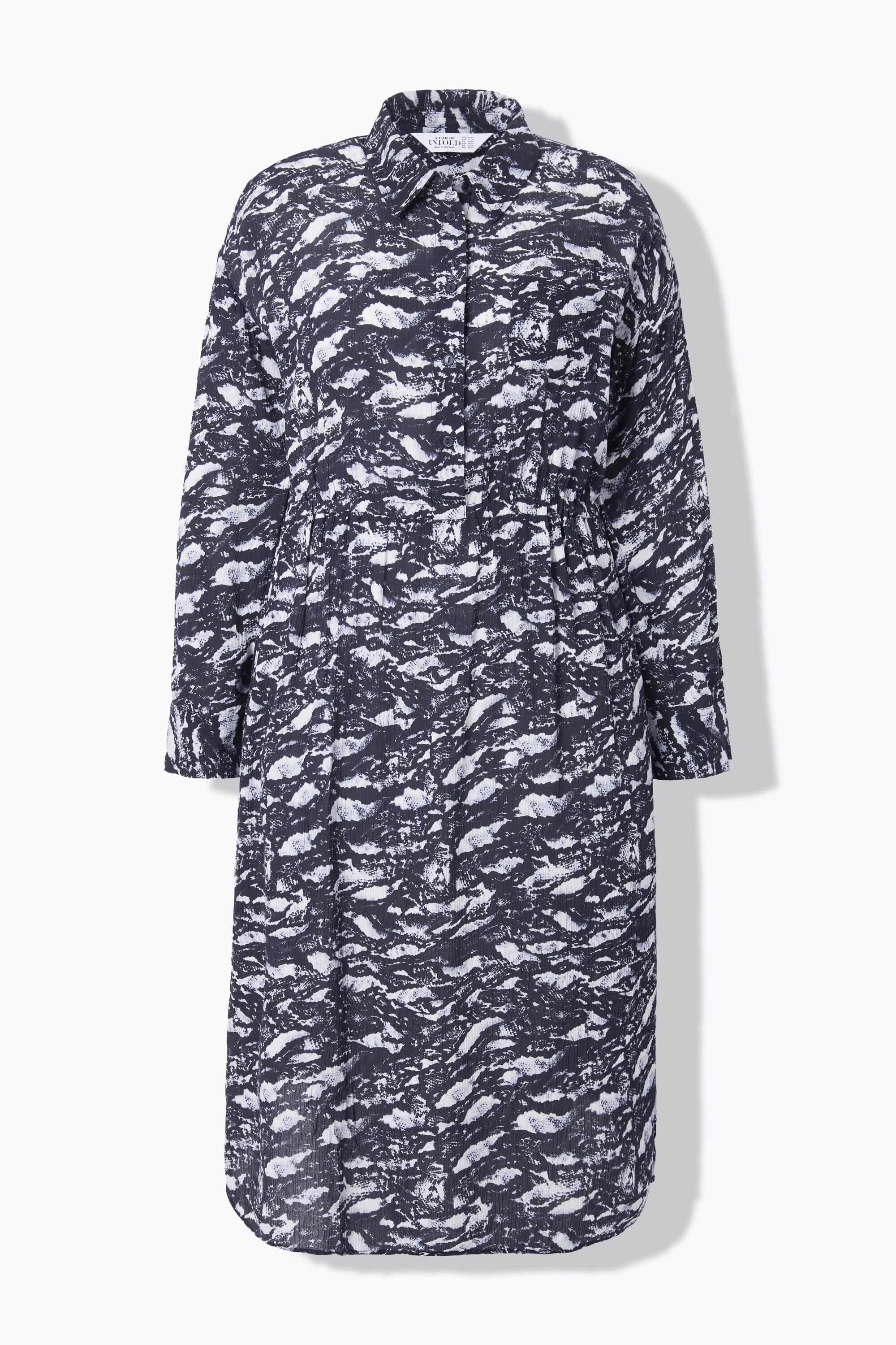 Studio Untold Abito chemisier midi oversize stampa all-over  