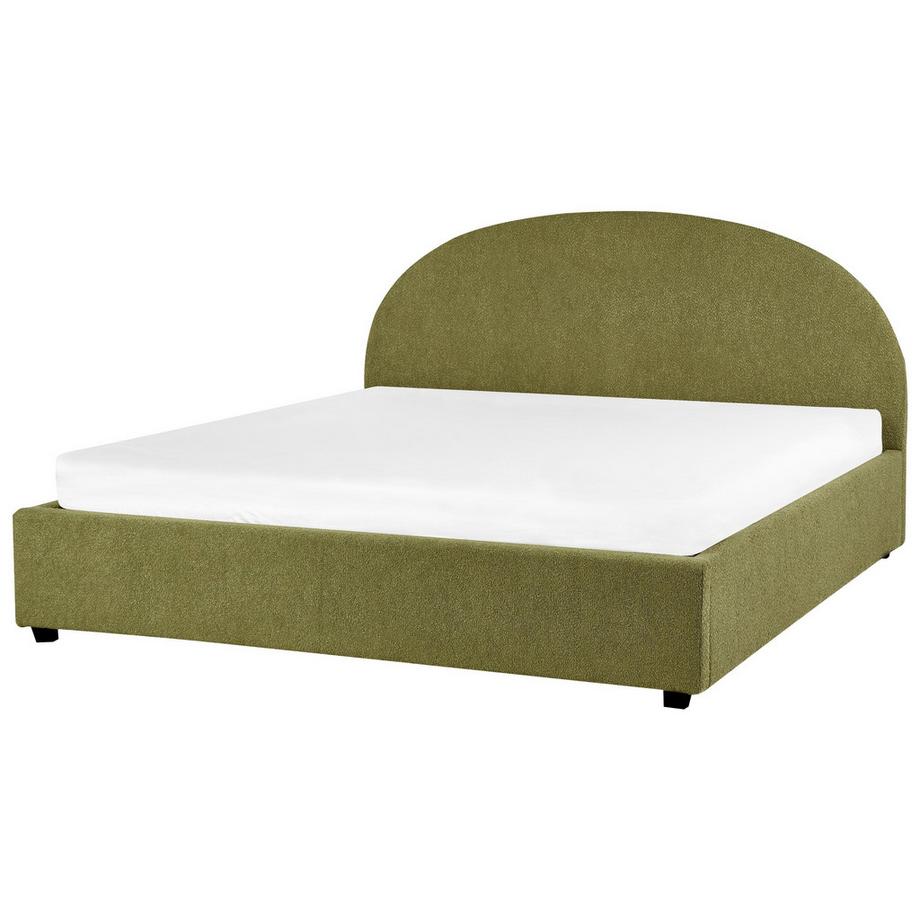 Beliani Letto contenitore en Bouclé Retrò VAUCLUSE  