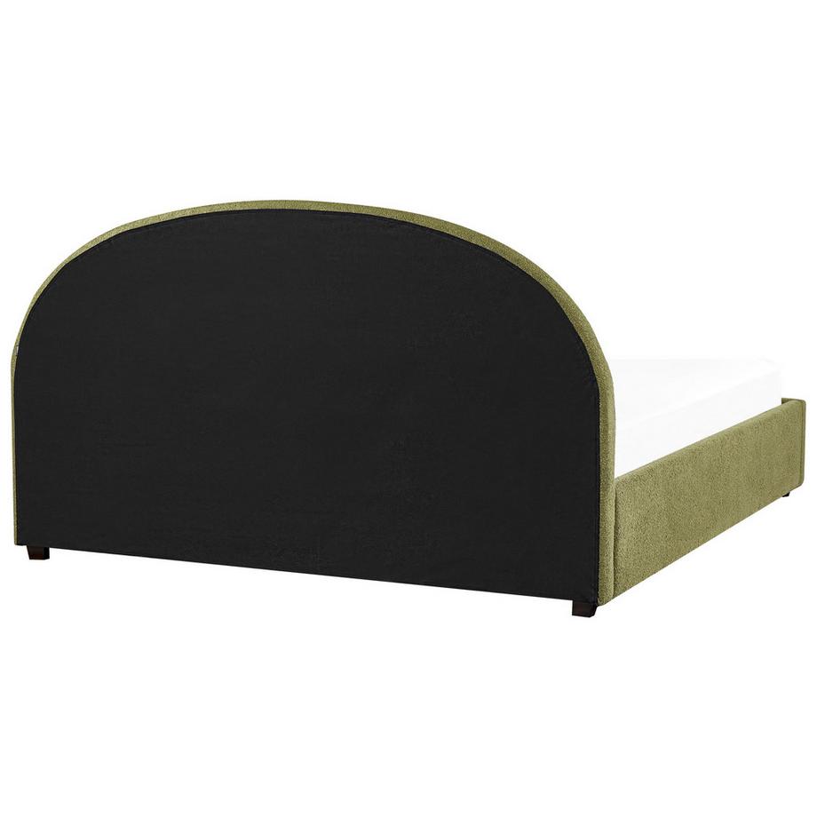 Beliani Letto contenitore en Bouclé Retrò VAUCLUSE  