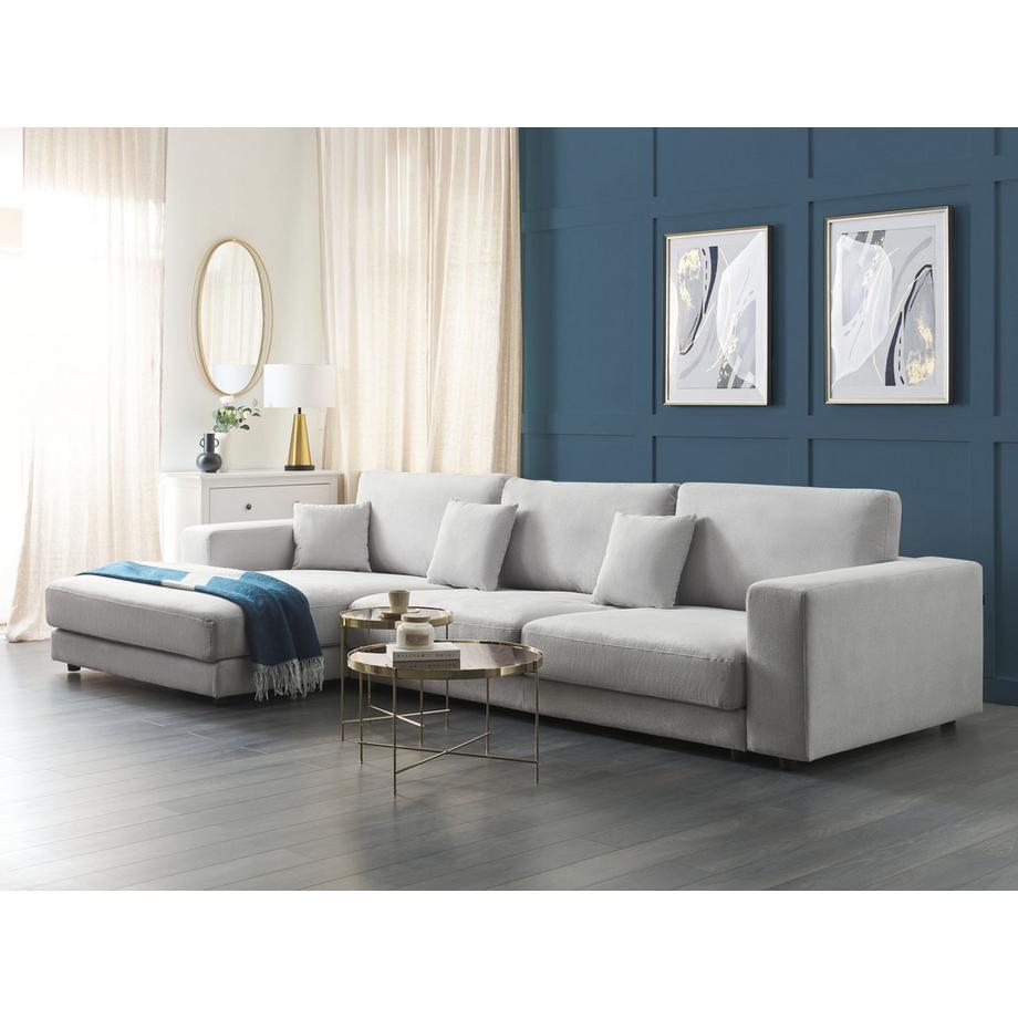 Beliani Canapé d'angle en Tissu Scandinave LOFOTEN  