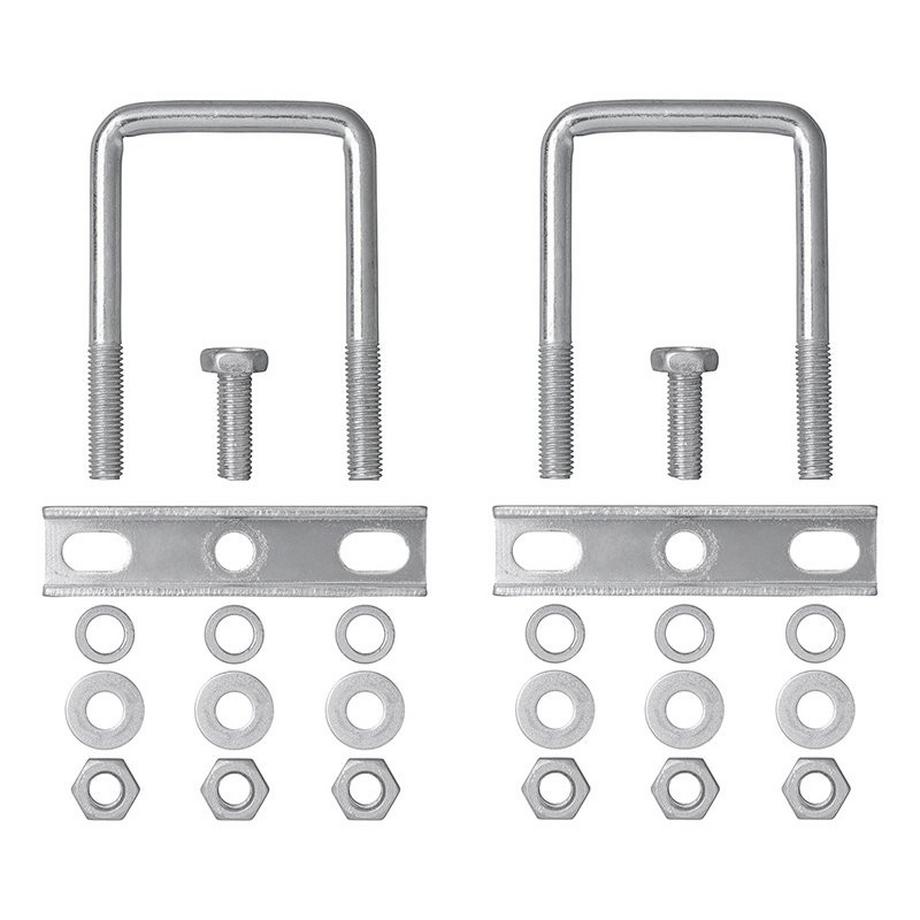 Pricenet  Support en U carré 60mm pour pince à roue jockey - lot de 2 pièces 
