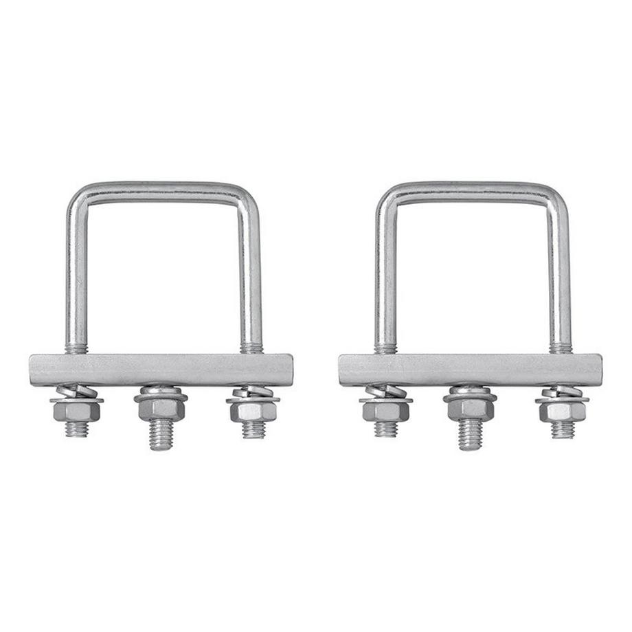 Pricenet  Support en U carré 60mm pour pince à roue jockey - lot de 2 pièces 