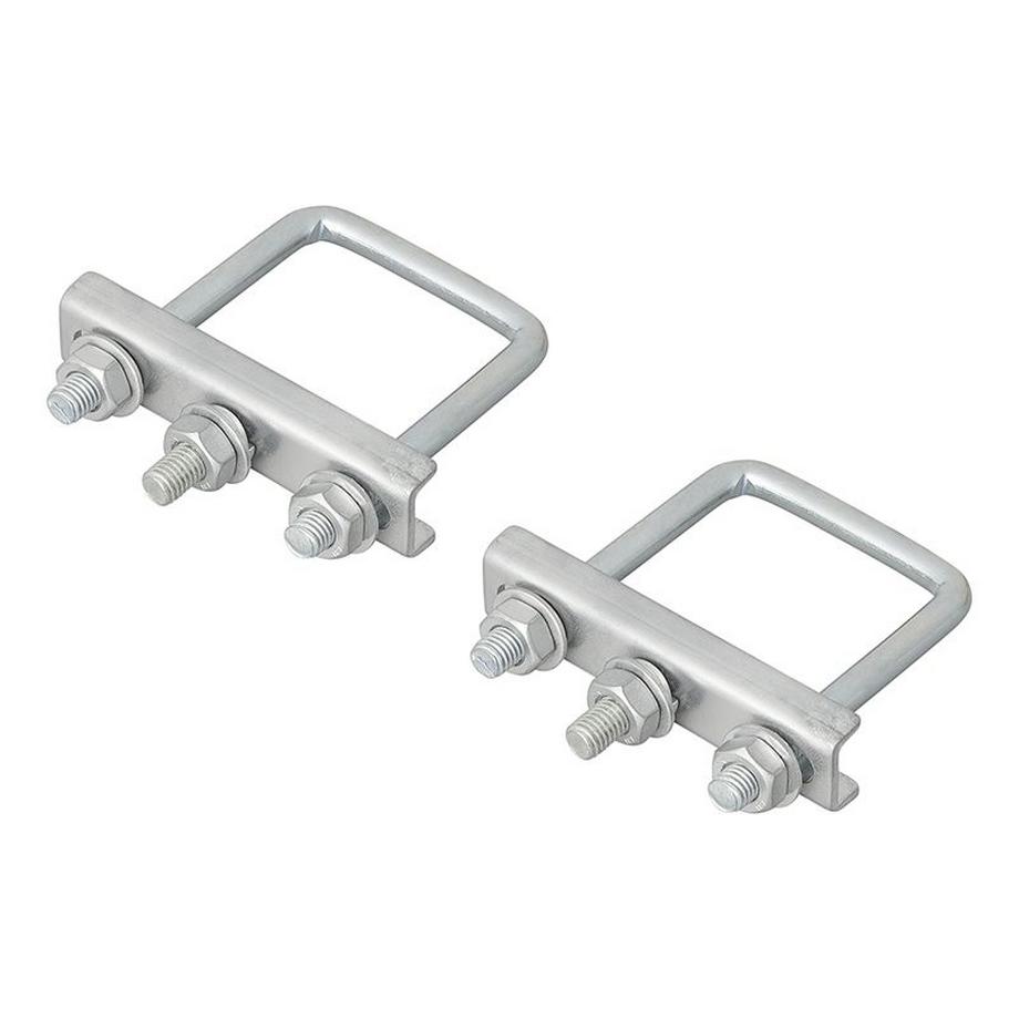 Pricenet  Support en U carré 60mm pour pince à roue jockey - lot de 2 pièces 