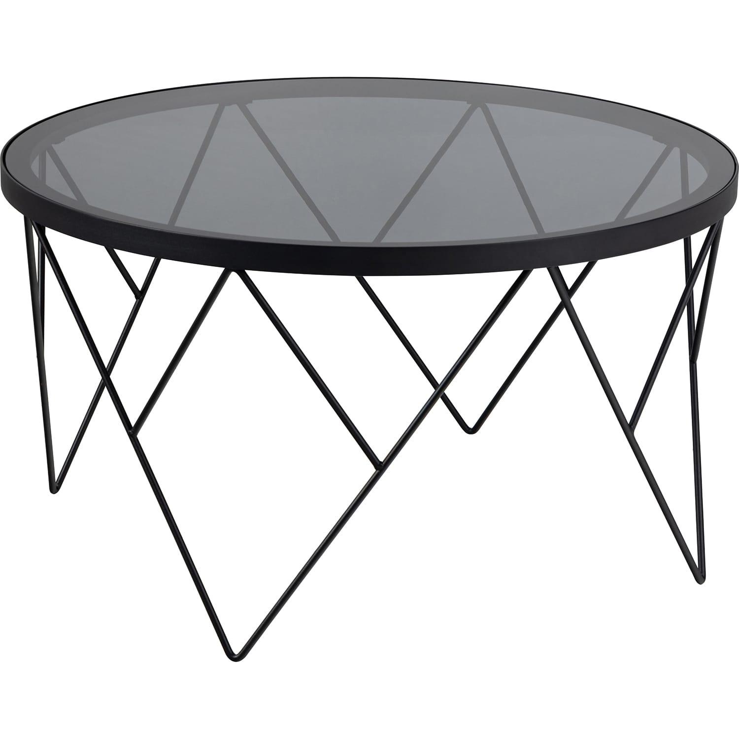 mutoni Table basse Towsthal verre gris 80  