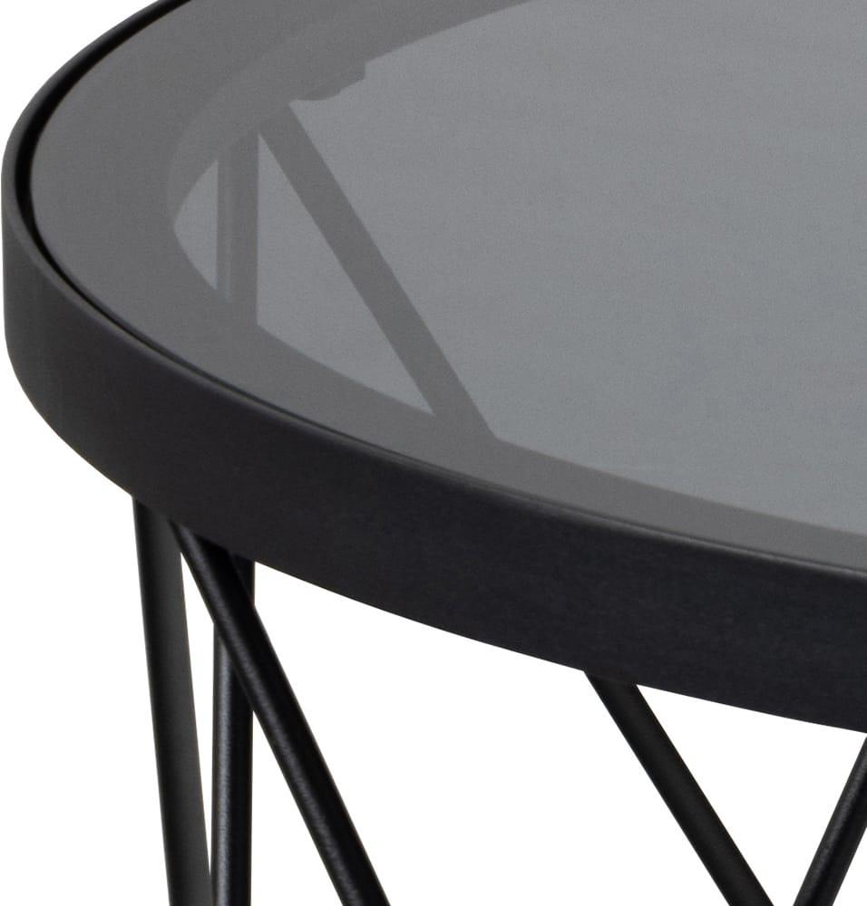 mutoni Table basse Towsthal verre gris 80  