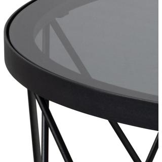 mutoni Table basse Towsthal verre gris 80  