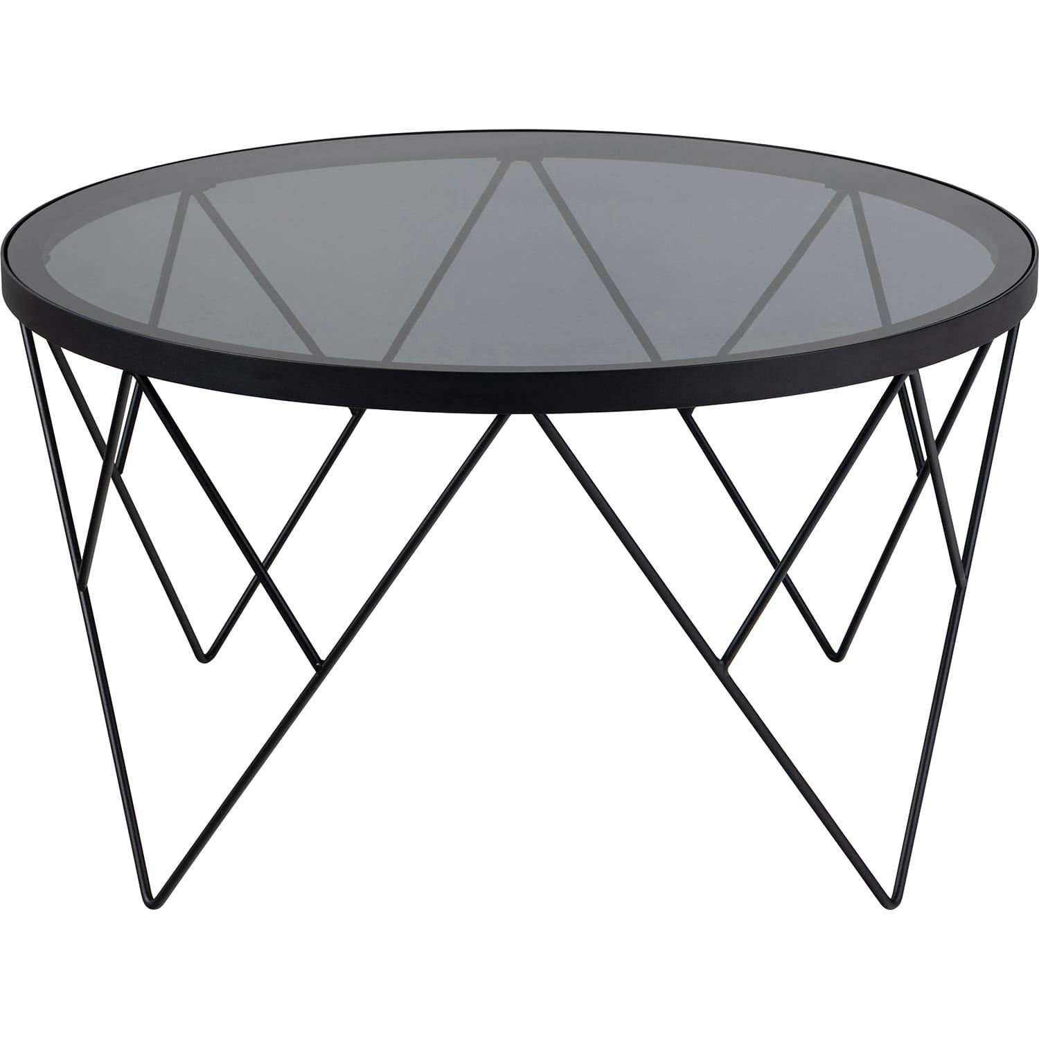 mutoni Table basse Towsthal verre gris 80  