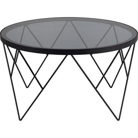 mutoni Table basse Towsthal verre gris 80  