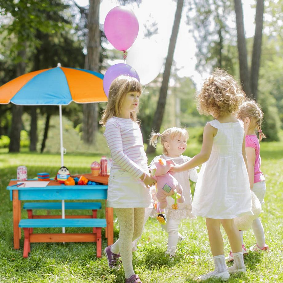 B2X  Table de pique-nique pour enfants avec parasol 