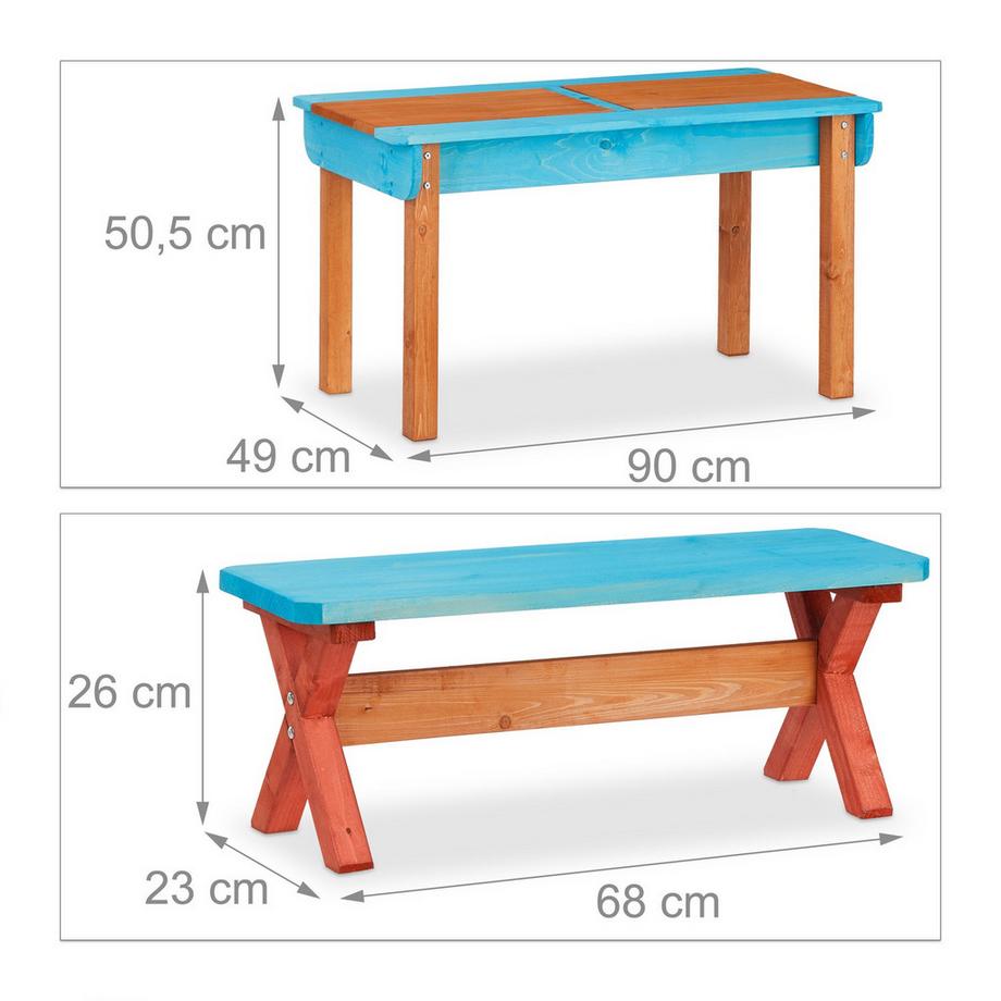 B2X  Table de pique-nique pour enfants avec parasol 