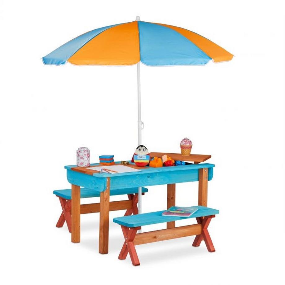 B2X  Table de pique-nique pour enfants avec parasol 