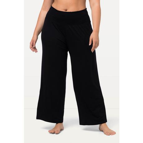 Ulla Popken  Pantalon Marlene à jambe large et taille élastique 