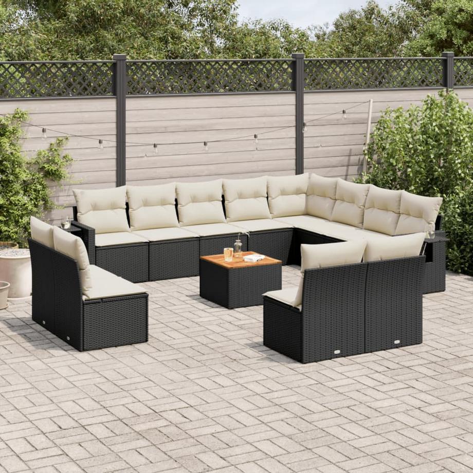 VidaXL Ensemble de canapés de jardin rotin synthétique  