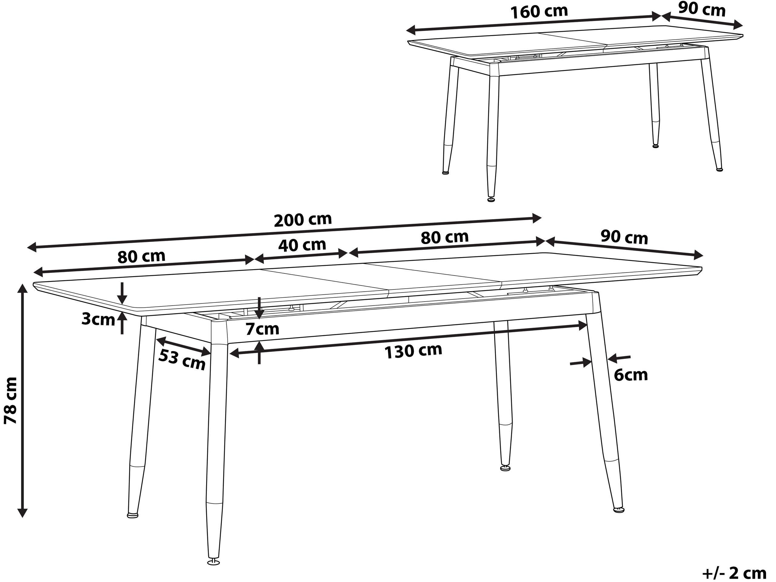 Beliani Esstisch aus MDF-Platte Modern CALIFORNIA  