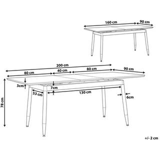 Beliani Esstisch aus MDF-Platte Modern CALIFORNIA  