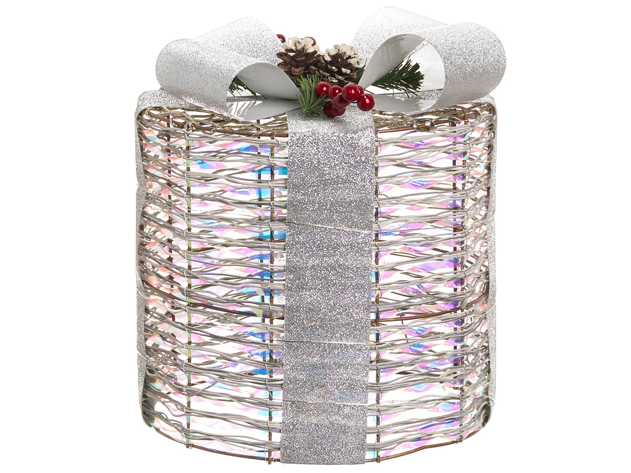 Beliani Weihnachtsdekoration 3er Set aus Kunststoff Klassisch JULSO  