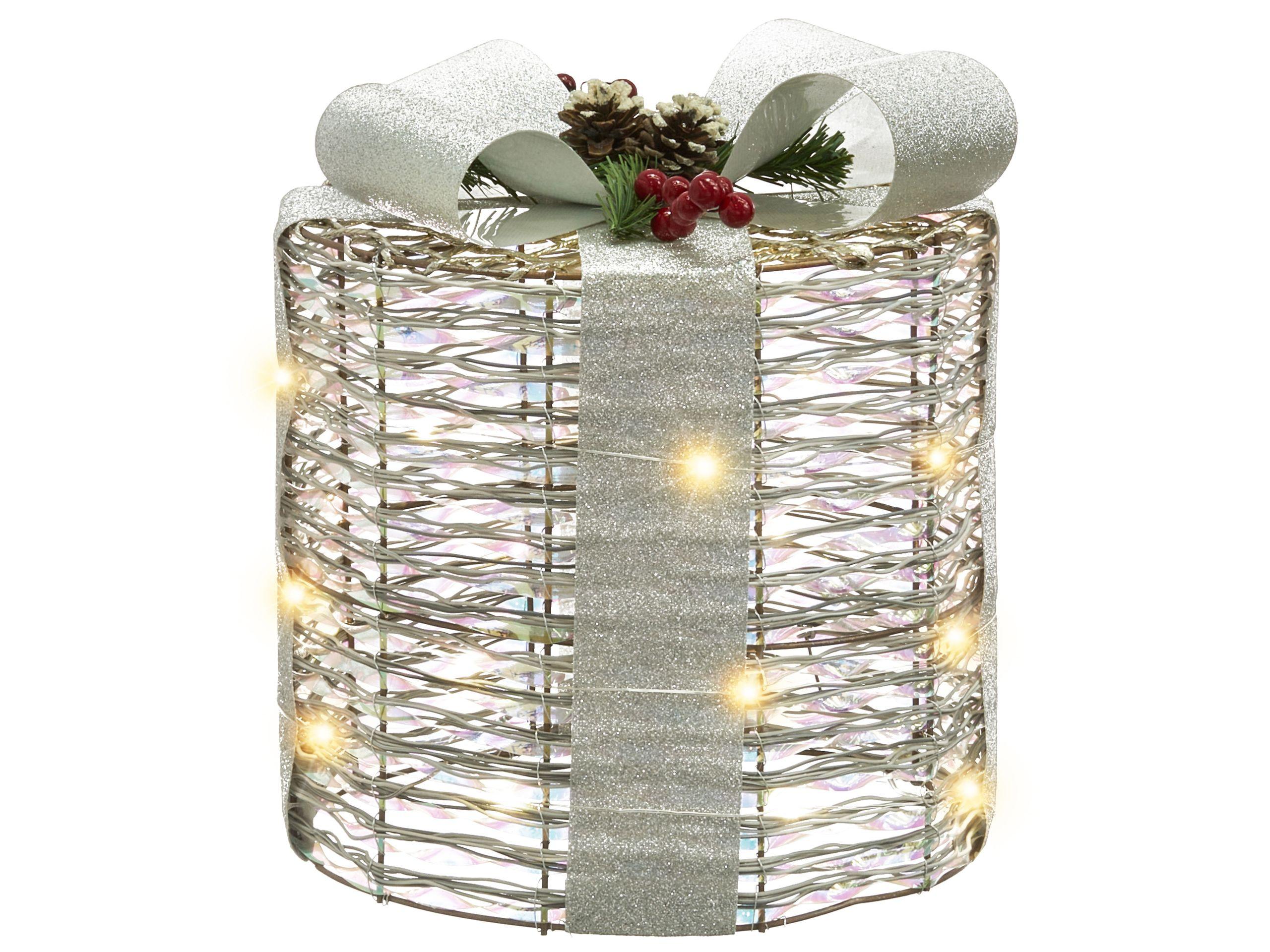 Beliani Weihnachtsdekoration 3er Set aus Kunststoff Klassisch JULSO  