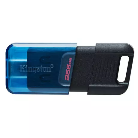 KINGSTON TECHNOLOGY Kingston Technology DataTraveler 80 lecteur USB flash  256 Go USB Type-C 3.2 Gen 1 (3.1 Gen 1) Noir, Bleu