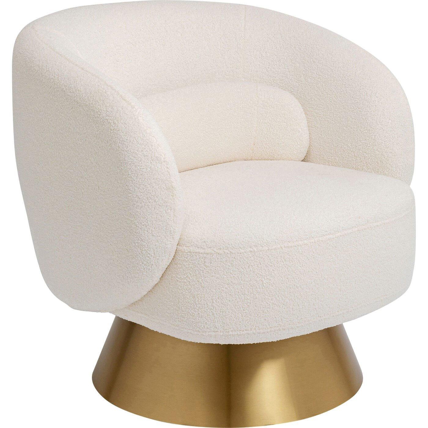 KARE Design Chaise pivotante Orion blanc  