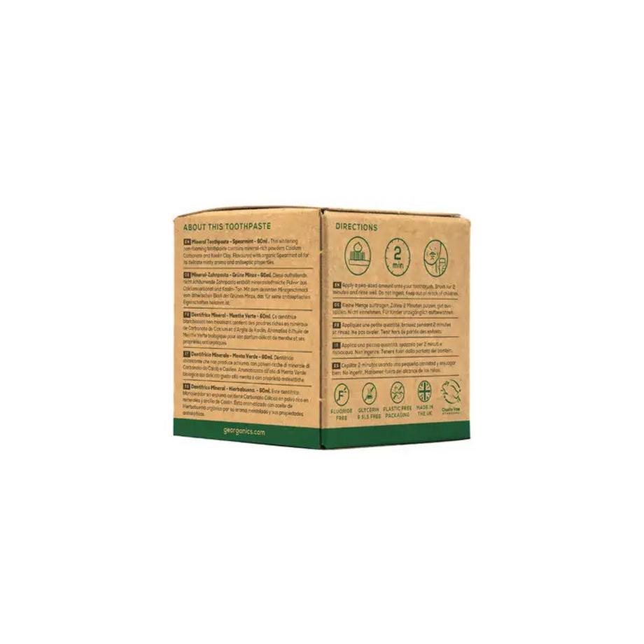 Georganics  Mineralische Zahnpasta im Glas ohne Fluorid Krauseminze 60ml 