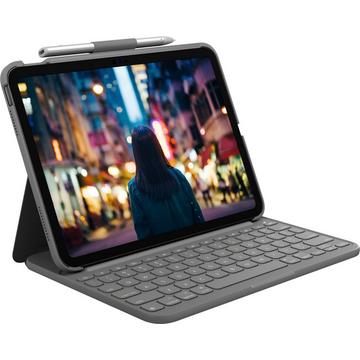 Slim Folio Gris Bluetooth QWERTZ Allemand