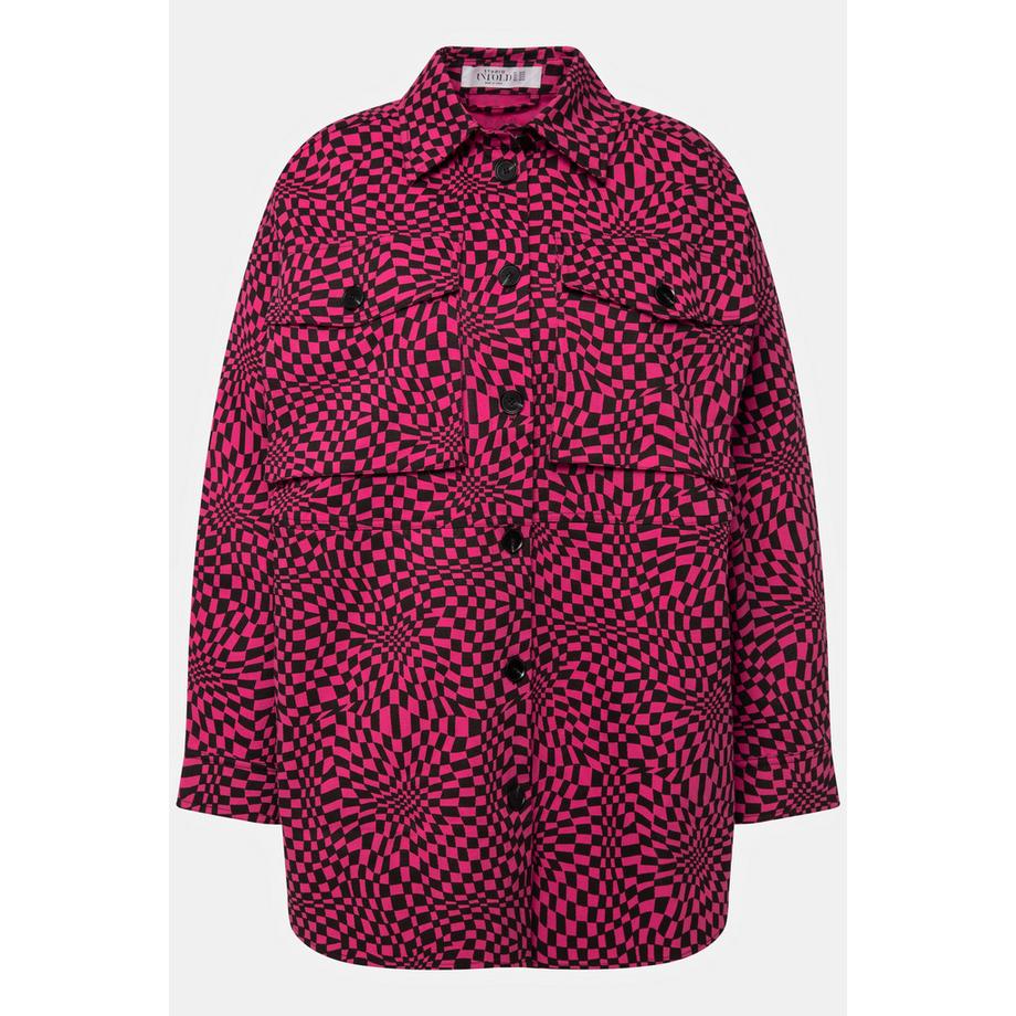 Studio Untold Giacca Camicia Oversize Quadri Collo Camicia Maniche Lunghe  