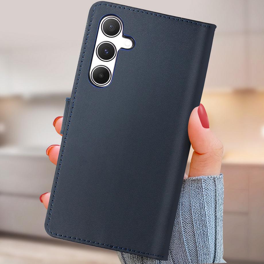 Avizar  Samsung A55 Lederhülle Dunkelblau 