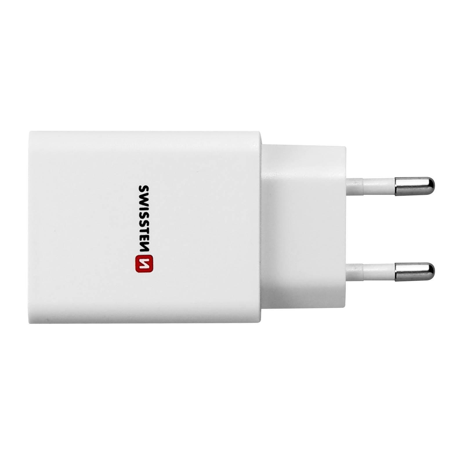 SWISSTEN  Caricatore GaN 30W USB + USB-C Swissten 