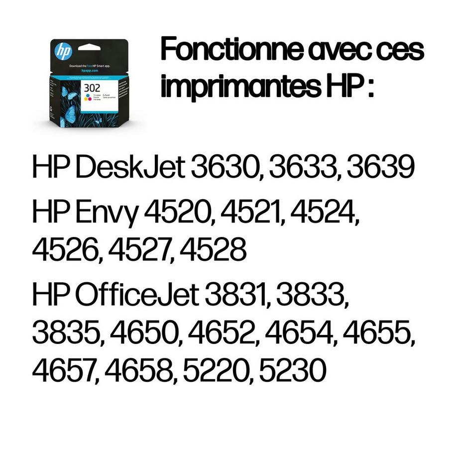 Hewlett-Packard  Tinte Nr. 302 (F6U65AE) Cyan/Magenta/Yellow 